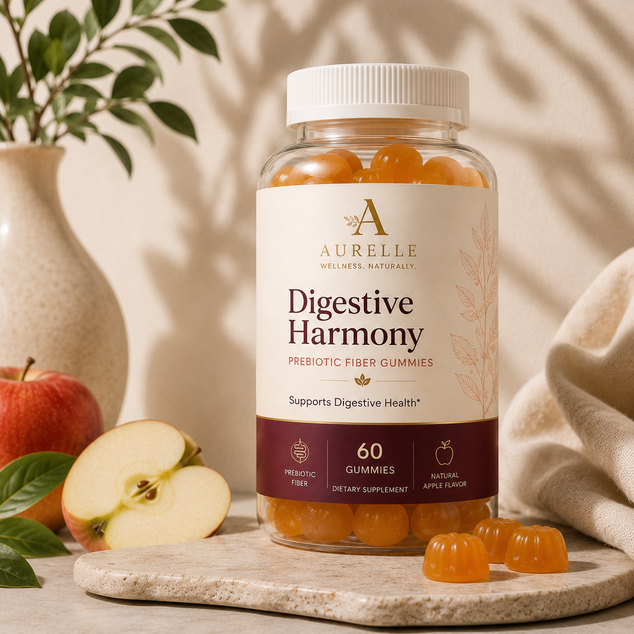Aurelle Digestive Harmony™ Prebiotic Fiber Gummies
