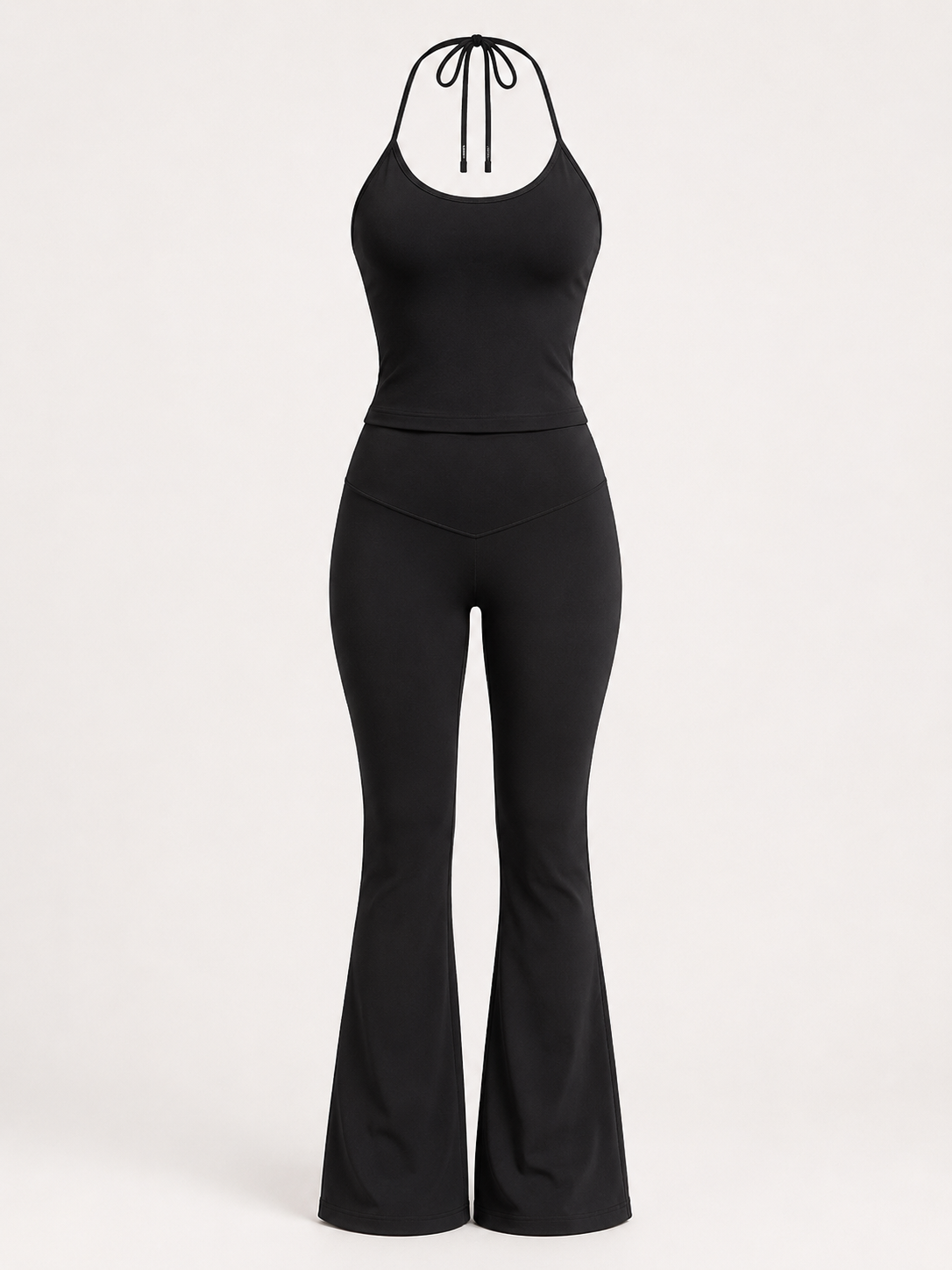 Aurelle Sculpt 2-Piece Set – Open-Back Top & Flared Leggings