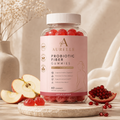 Aurelle Probiotic Fiber Gummies | Daily Gut Health Support | Apple Flavor | 60 Gummies